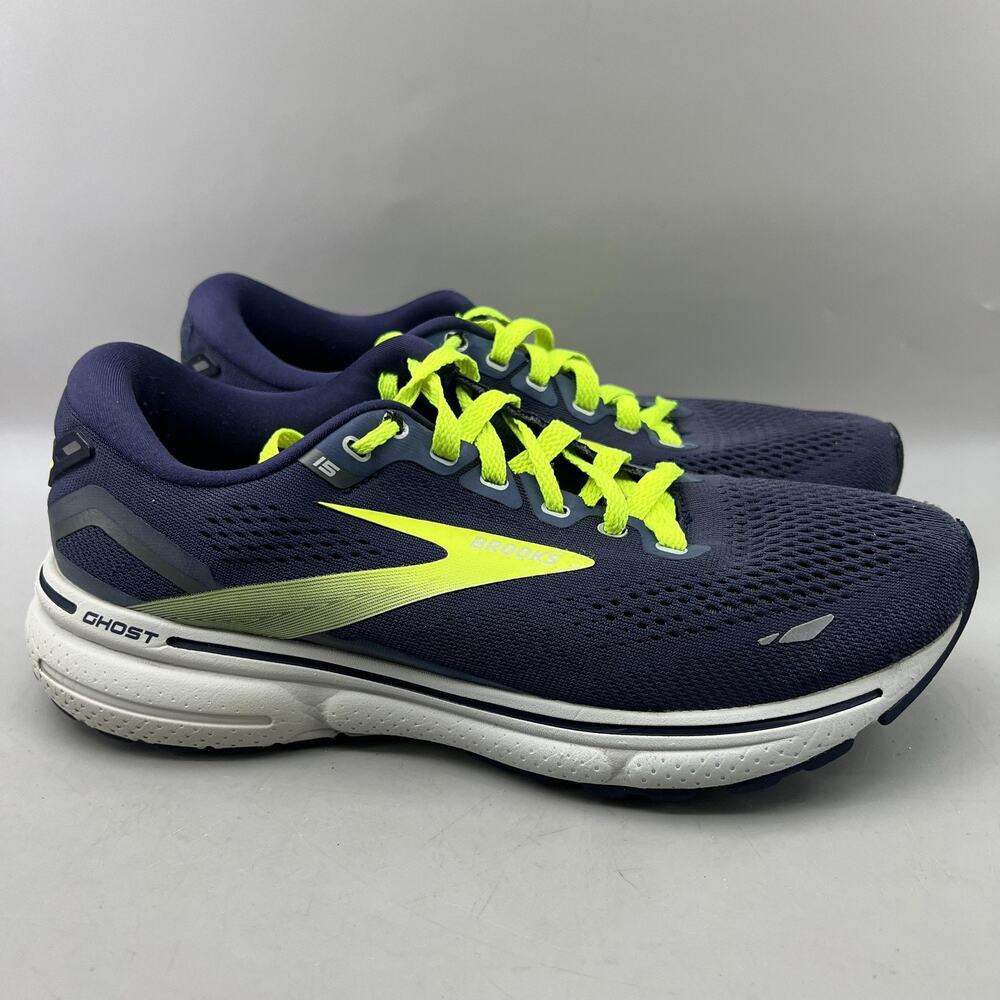 Brooks Ghost 15 Running Shoes Men Size 8.5 D Blue Green Mesh Comfort Sneakers